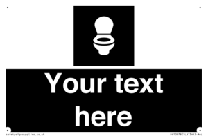 Custom information: black panel wc toilet